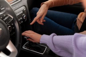 l'intérieur d'une voiture